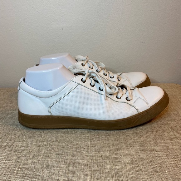 J & M White Leather Sneakers - Picture 2 of 9